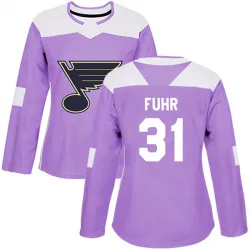 Women's Grant Fuhr St. Louis Blues Hockey Fights Cancer Jersey - Purple Authentic