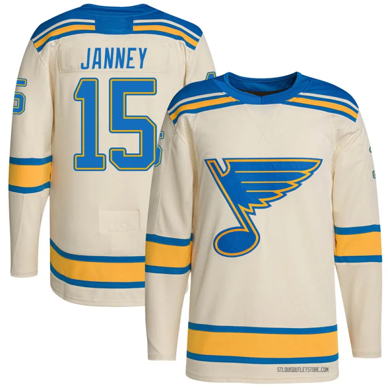 Youth Craig Janney St. Louis Blues 2022 Winter Classic Player Jersey - Cream Authentic