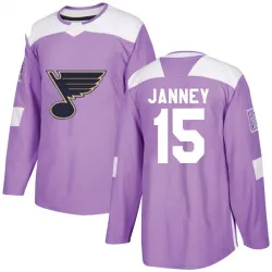 Youth Craig Janney St. Louis Blues Hockey Fights Cancer Jersey - Purple Authentic