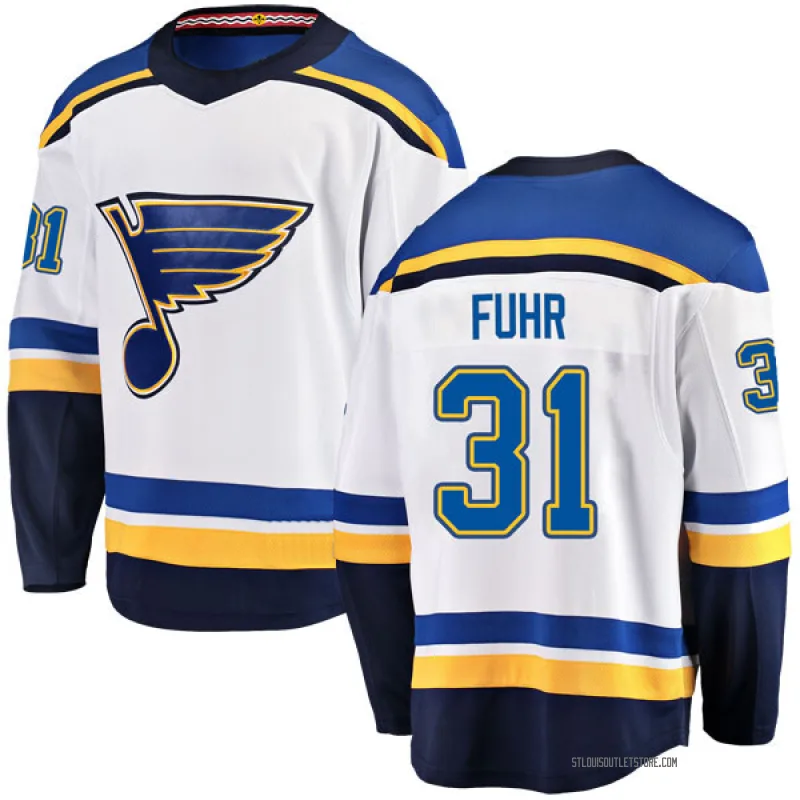 Youth Grant Fuhr St. Louis Blues Away Jersey - White Breakaway